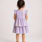 Girls Pastel Striped Layered Dress | Multicolor Cotton Party Wear Dress for Toddlers & Kids (2–8 Years)
