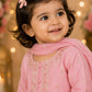 Baby Girls Pink Embroidered Kurta Patiala Set with Dupatta | Kids Ethnic Wear Suit | Traditional Party Wear Dress (1–8 Years)