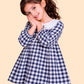 Girls Blue Striped Co-ord Set | Collared Shirt & Pants Outfit for Kids (2-6 Years)