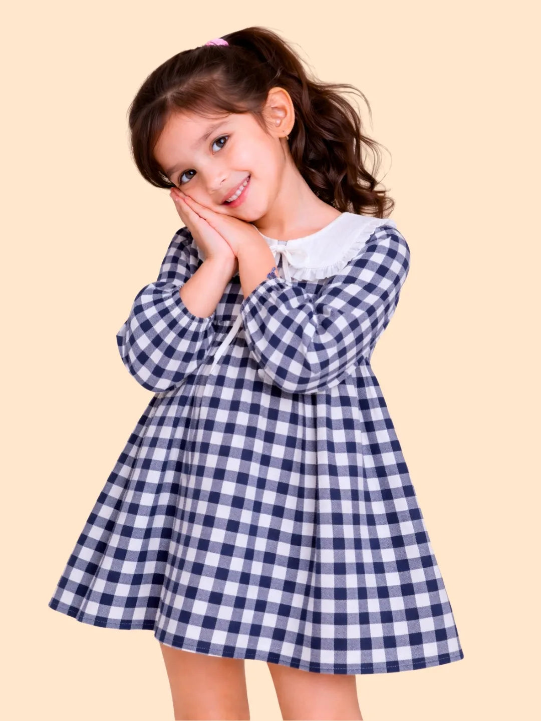 Girls Blue Striped Co-ord Set | Collared Shirt & Pants Outfit for Kids (2-6 Years)