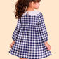 Girls Blue Striped Co-ord Set | Collared Shirt & Pants Outfit for Kids (2-6 Years)
