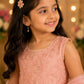 Girls Peach Embroidered Sharara Set with Dupatta | Kids Party Wear Ethnic Suit | Festive Traditional Outfit (1–8 Years)
