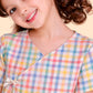 Girls Multicolor Checkered Co-ord Set | Top & Shorts Outfit for Kids (2-6 Years)