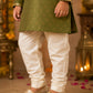 Boys Olive Green Embroidered Kurta Pajama Set | Premium Ethnic Wear for Kids | Festive, Wedding & Party Outfit (1–8 Years)
