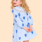 Girls Blue Gingham Dress with Grape Print | Cute Frill Collar Dress for Kids (2-6 Years)
