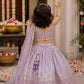 Girls Lavender Floral Embroidered Lehenga Choli with Dupatta | Kids Designer Party Wear Ethnic Set | Festive & Wedding Outfit (1–8 Years)