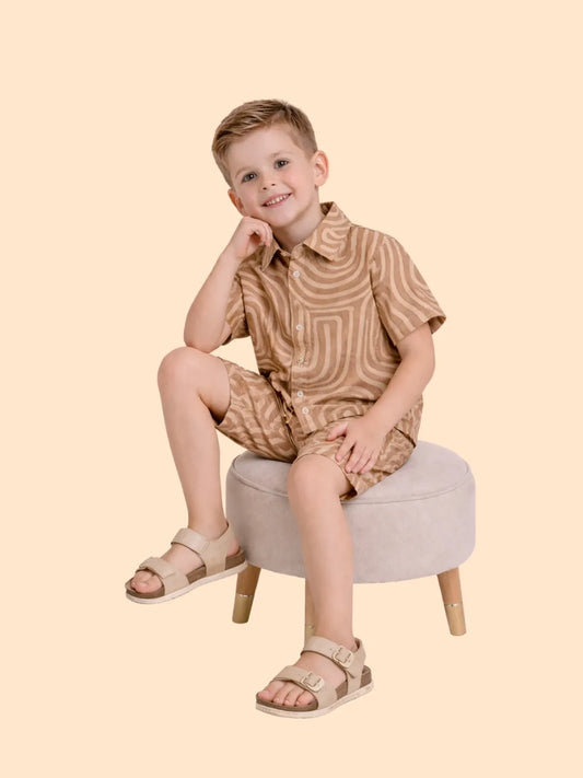 Boys Printed Shirt & Shorts Co-ord Set | Casual Summer Outfit for Kids (2-6 Years)