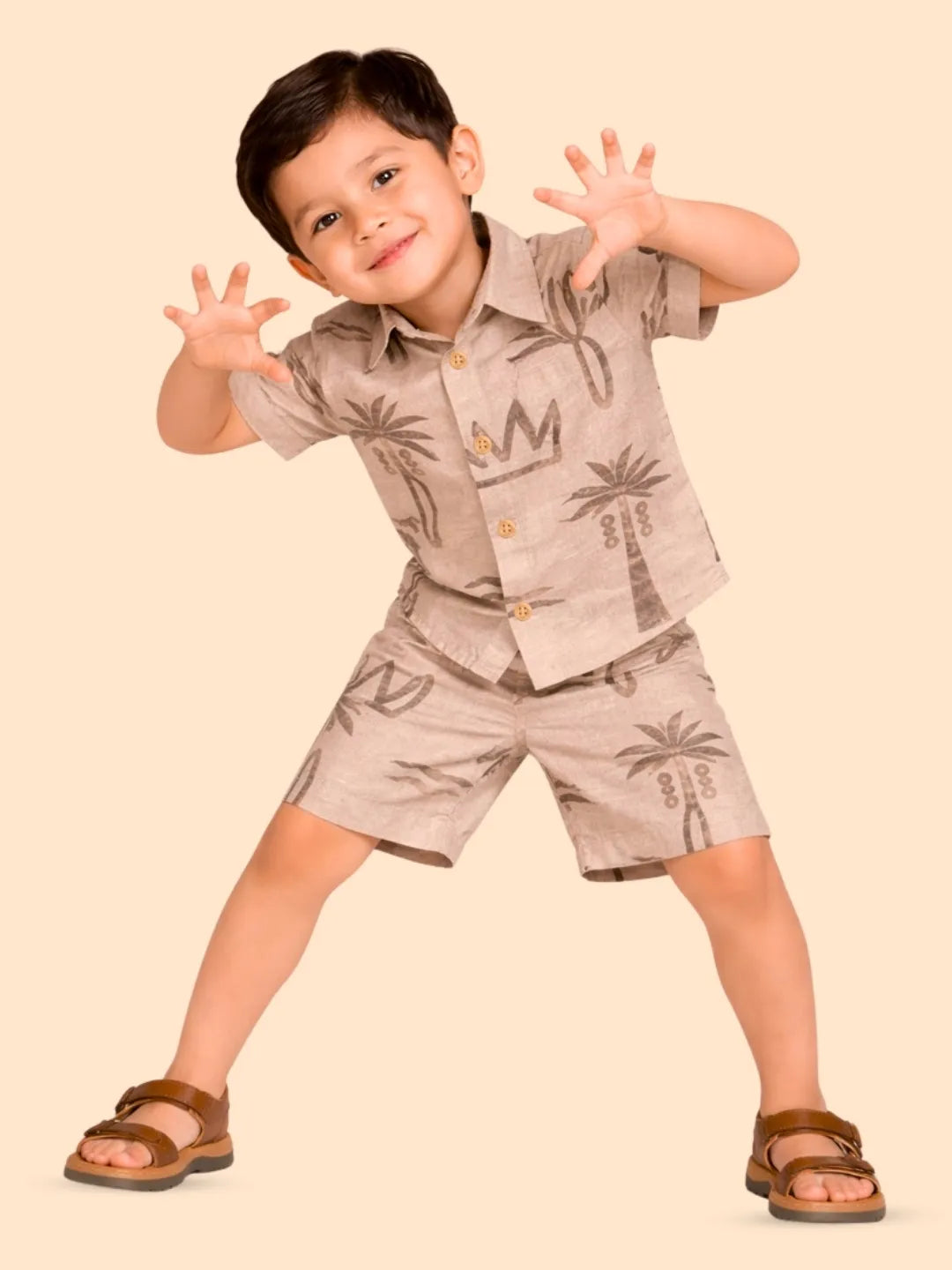 Boys Printed Shirt & Shorts Co-ord Set | Casual Summer Outfit for Kids (2-6 Years)