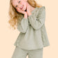 Girls Olive Green Ruffle Co-ord Set | Embroidered Top & Flared Pants Outfit (2-6 Years)