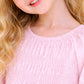 Girls Soft Pink Smocked Dress with Puff Sleeves | Elegant Party Wear Dress (2-6 Years)