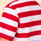 Boys Red & White Striped Co-ord Set | Half Sleeve Shirt & Shorts Summer Outfit (2-6 Years)